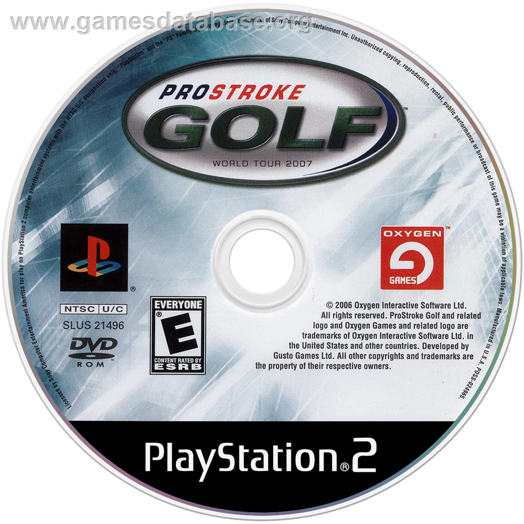 Prostroke Golf - World Tour 2007 - Sony Playstation 2 - Artwork - Cartridge