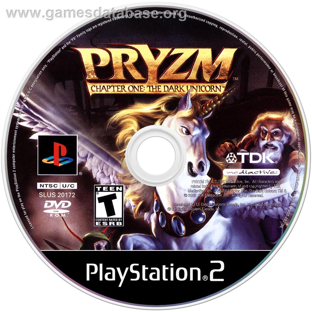 Pryzm Chapter One - The Dark Unicorn - Sony Playstation 2 - Artwork - Cartridge