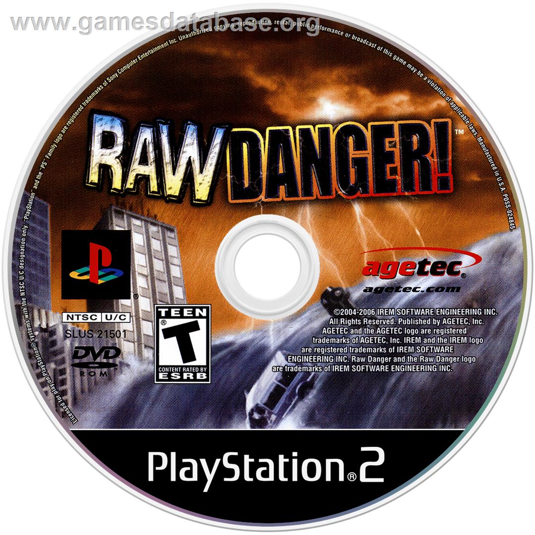 Raw Danger! - Sony Playstation 2 - Artwork - Cartridge