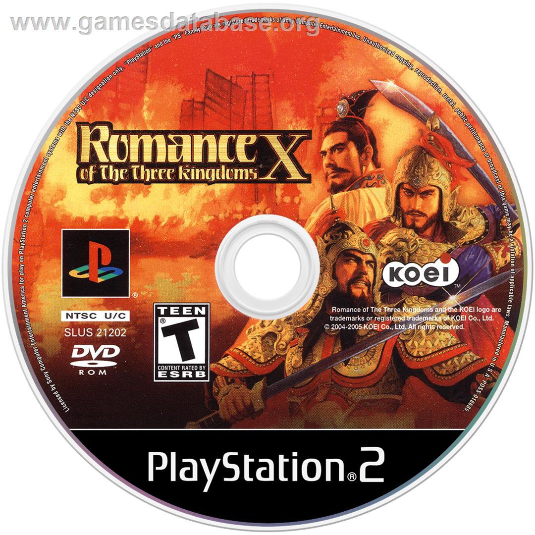 Romance Of The Three Kingdoms X - Sony Playstation 2 - Artwork - Cartridge