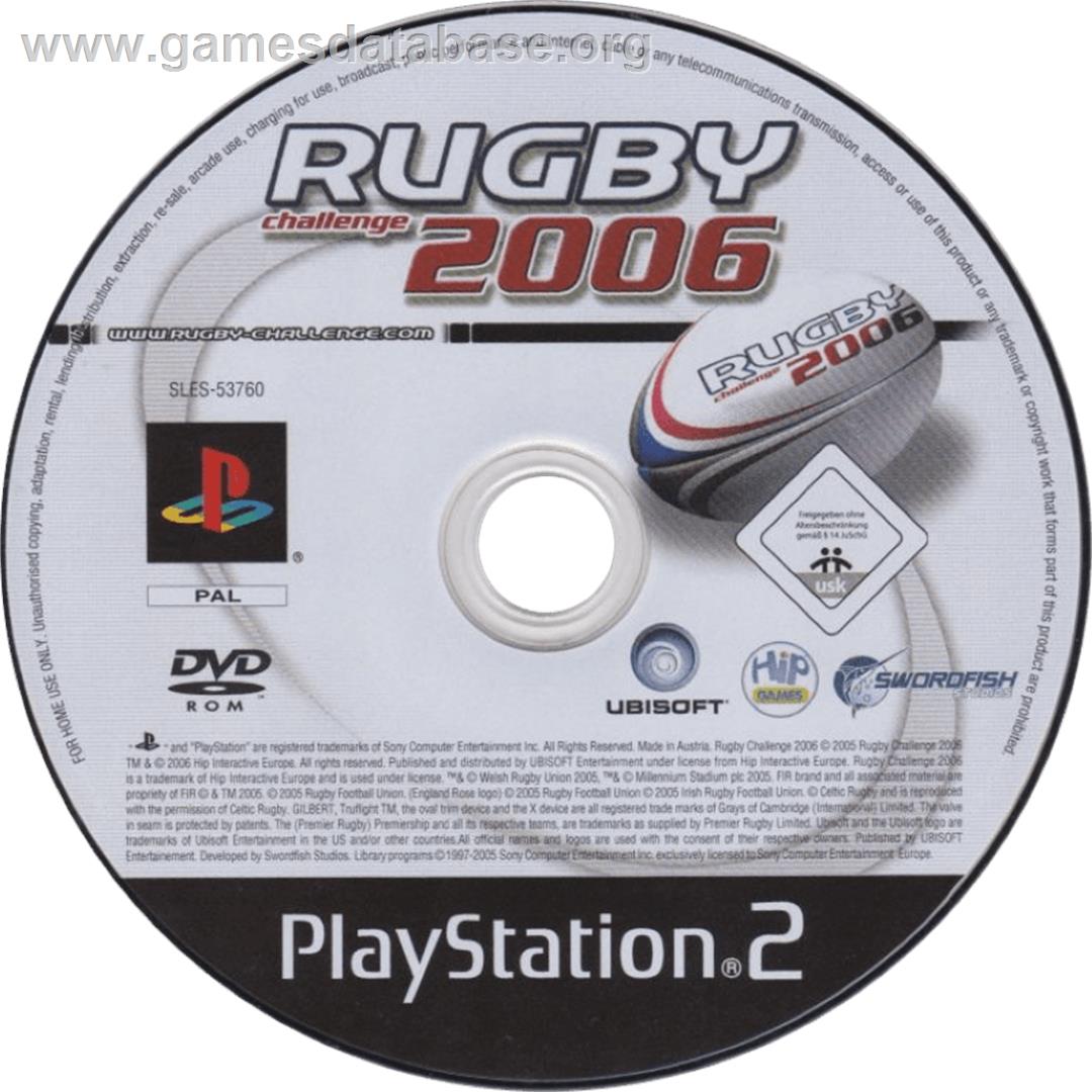 Rugby Challenge 2006 - Sony Playstation 2 - Artwork - Cartridge