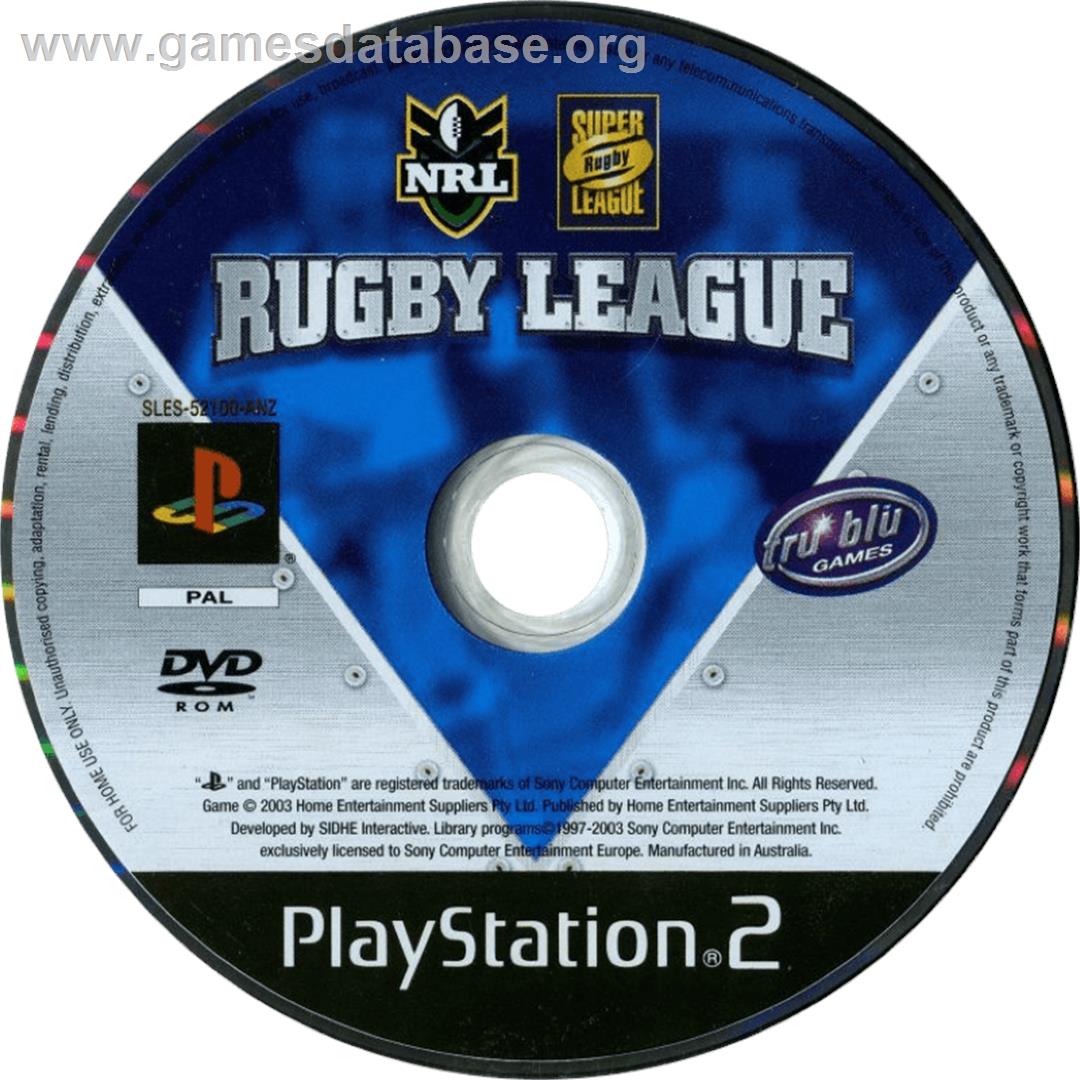 Rugby League - Sony Playstation 2 - Artwork - Cartridge