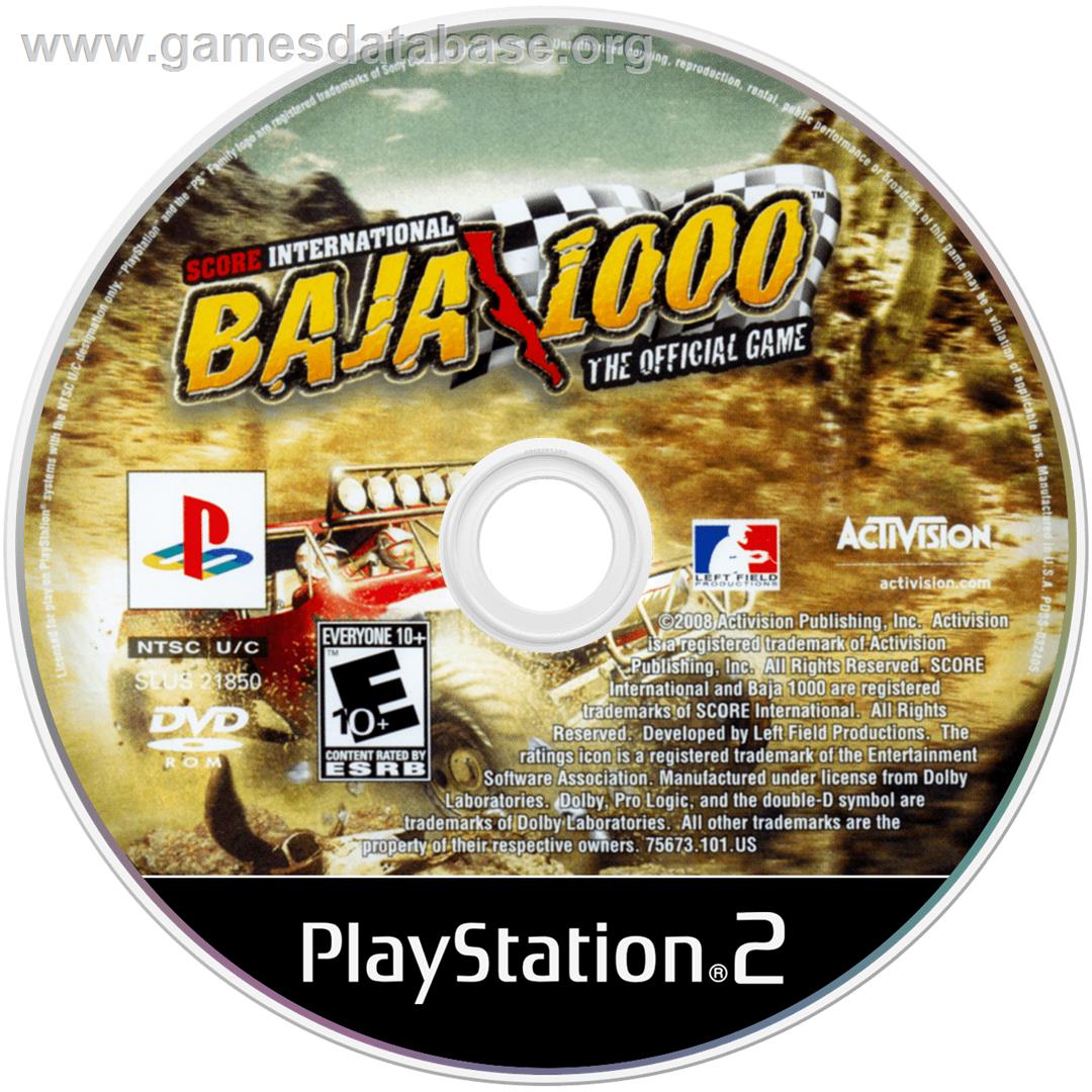 Score International Baja 1000 World Championship Off Road Racing - Sony Playstation 2 - Artwork - Cartridge