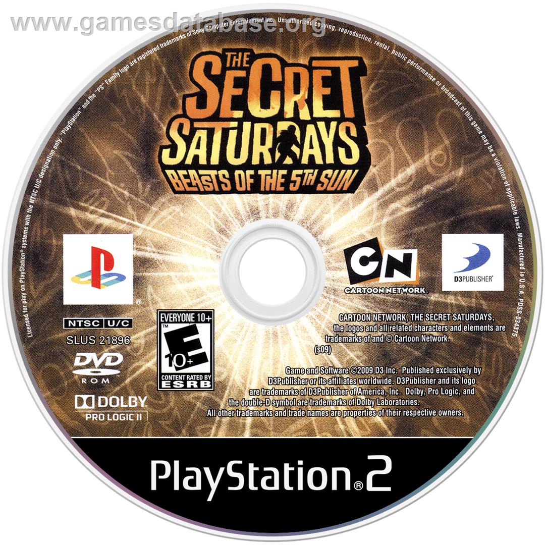 Secret Saturdays - Beasts Of The 5th Sun, The - Sony Playstation 2 - Artwork - Cartridge