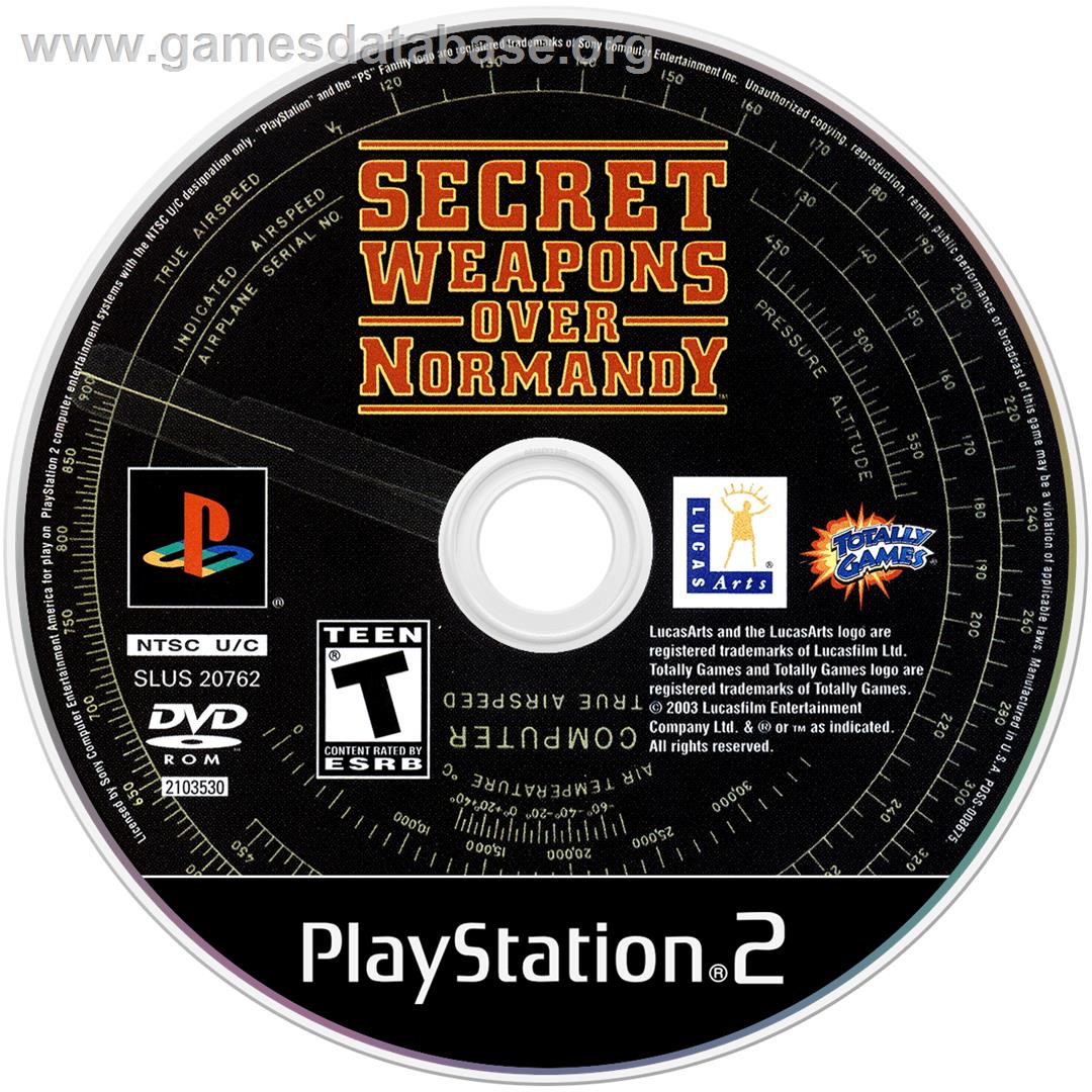 Secret Weapons Over Normandy - Sony Playstation 2 - Artwork - Cartridge