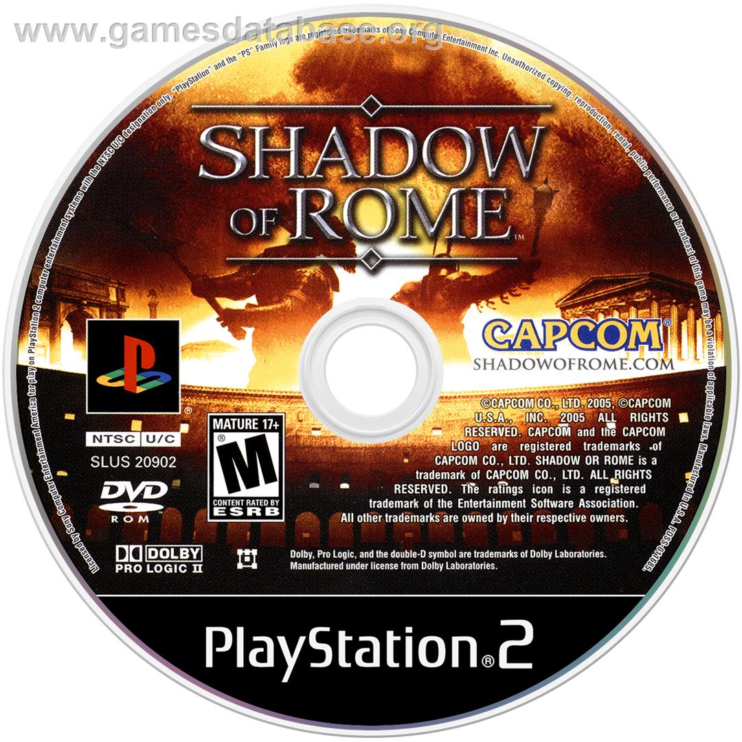 Shadow Of Rome - Sony Playstation 2 - Artwork - Cartridge