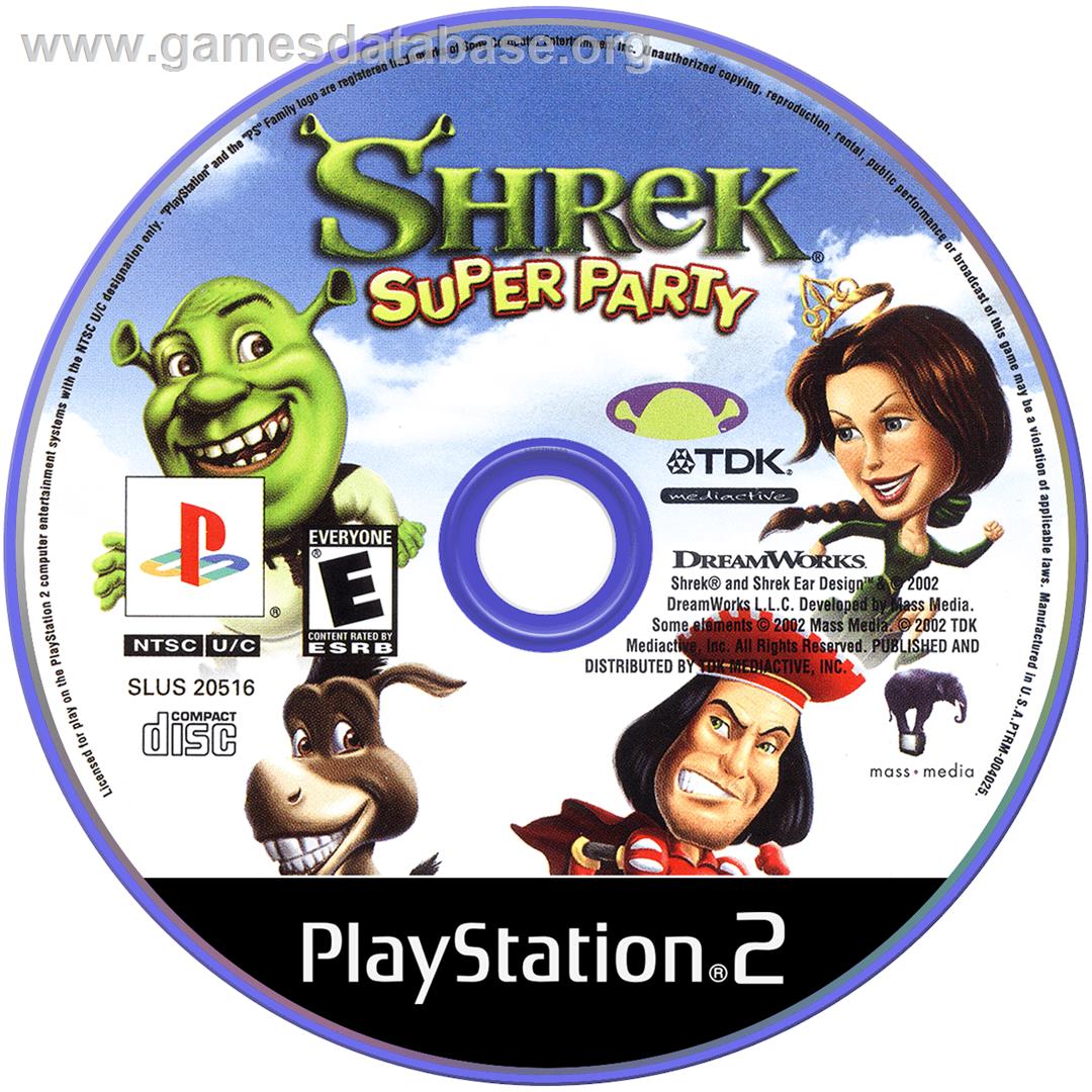 Shrek - Super Party - Sony Playstation 2 - Artwork - Cartridge