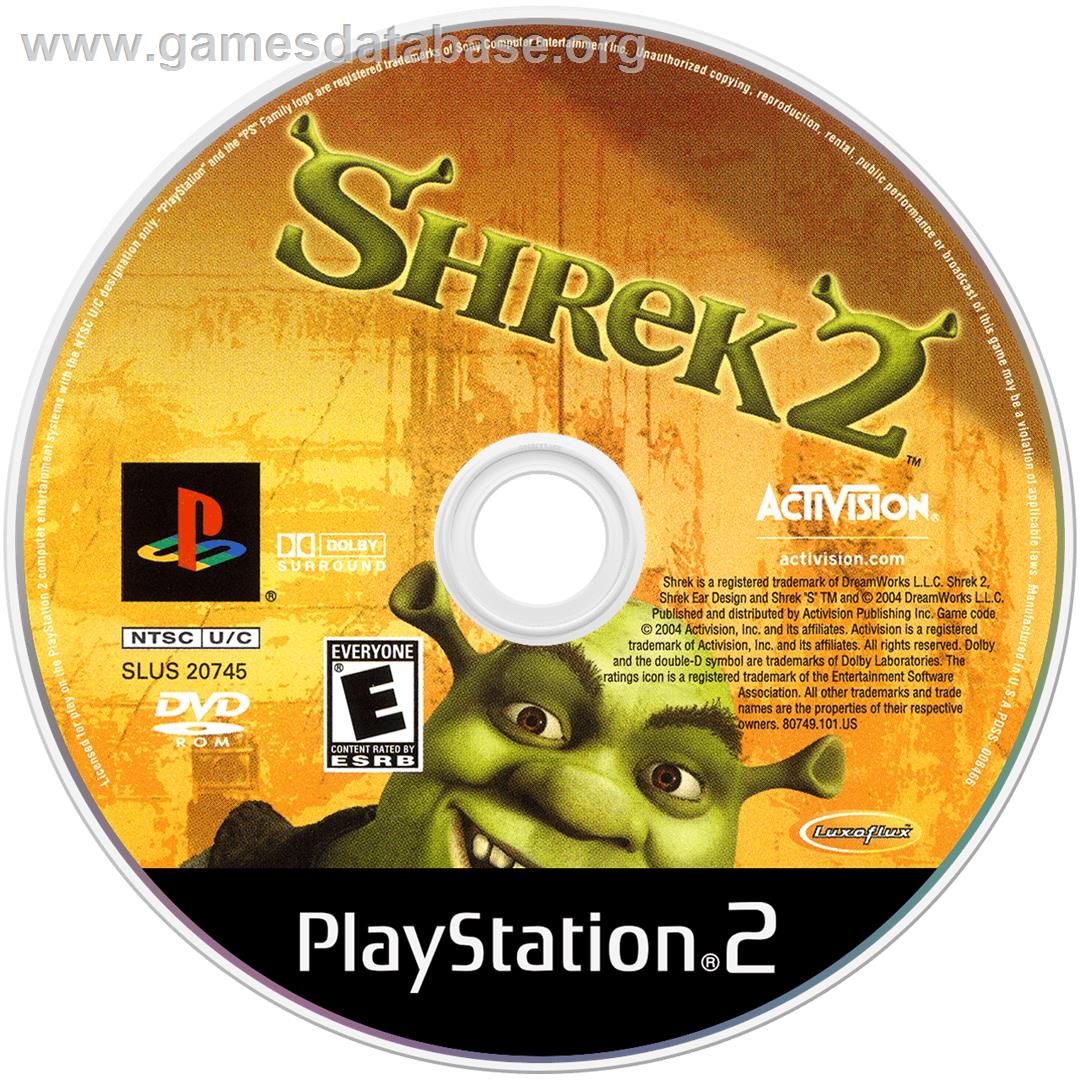 Shrek 2 - Sony Playstation 2 - Artwork - Cartridge