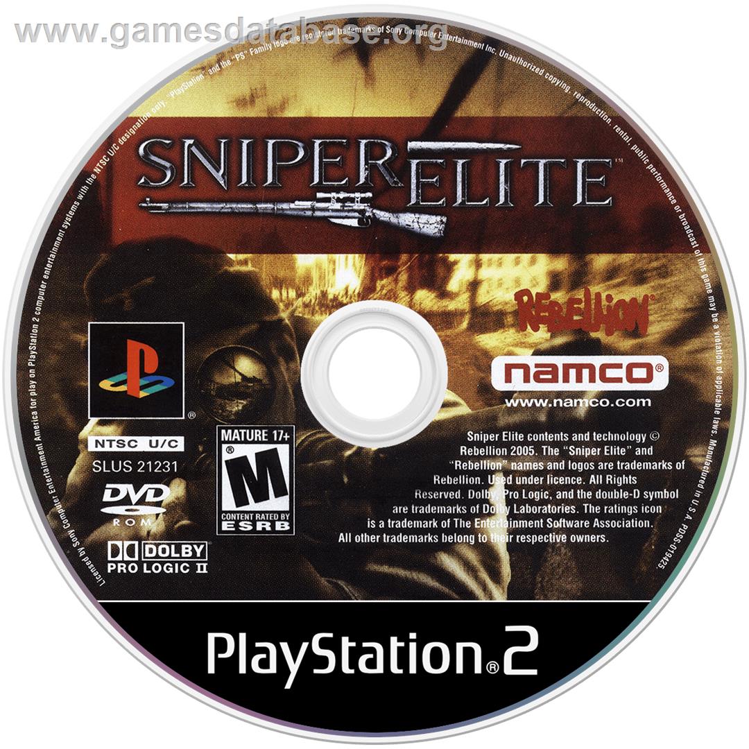 Sniper Elite - Sony Playstation 2 - Artwork - Cartridge