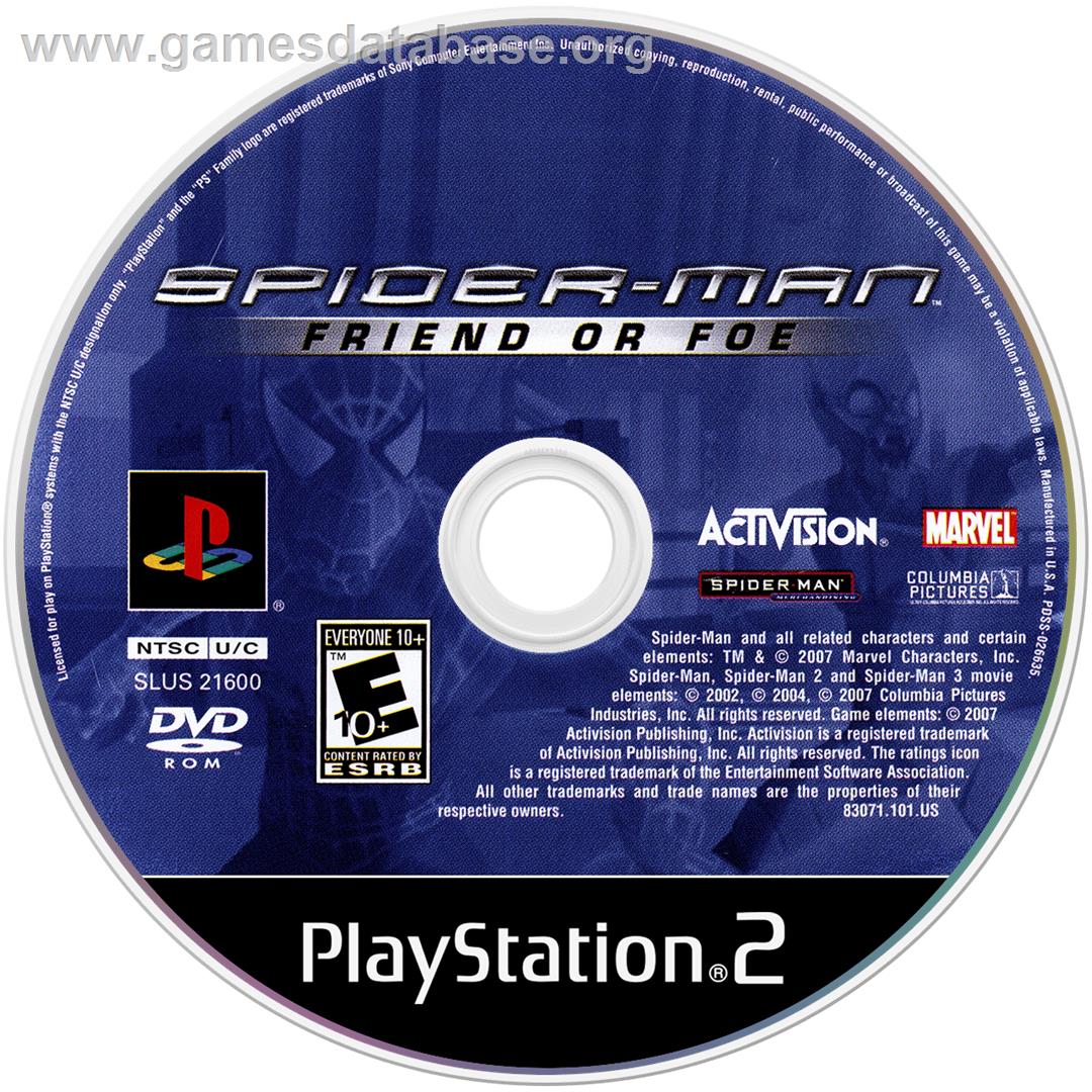 Spider-man - Allié Ou Ennemi - Sony Playstation 2 - Artwork - Cartridge