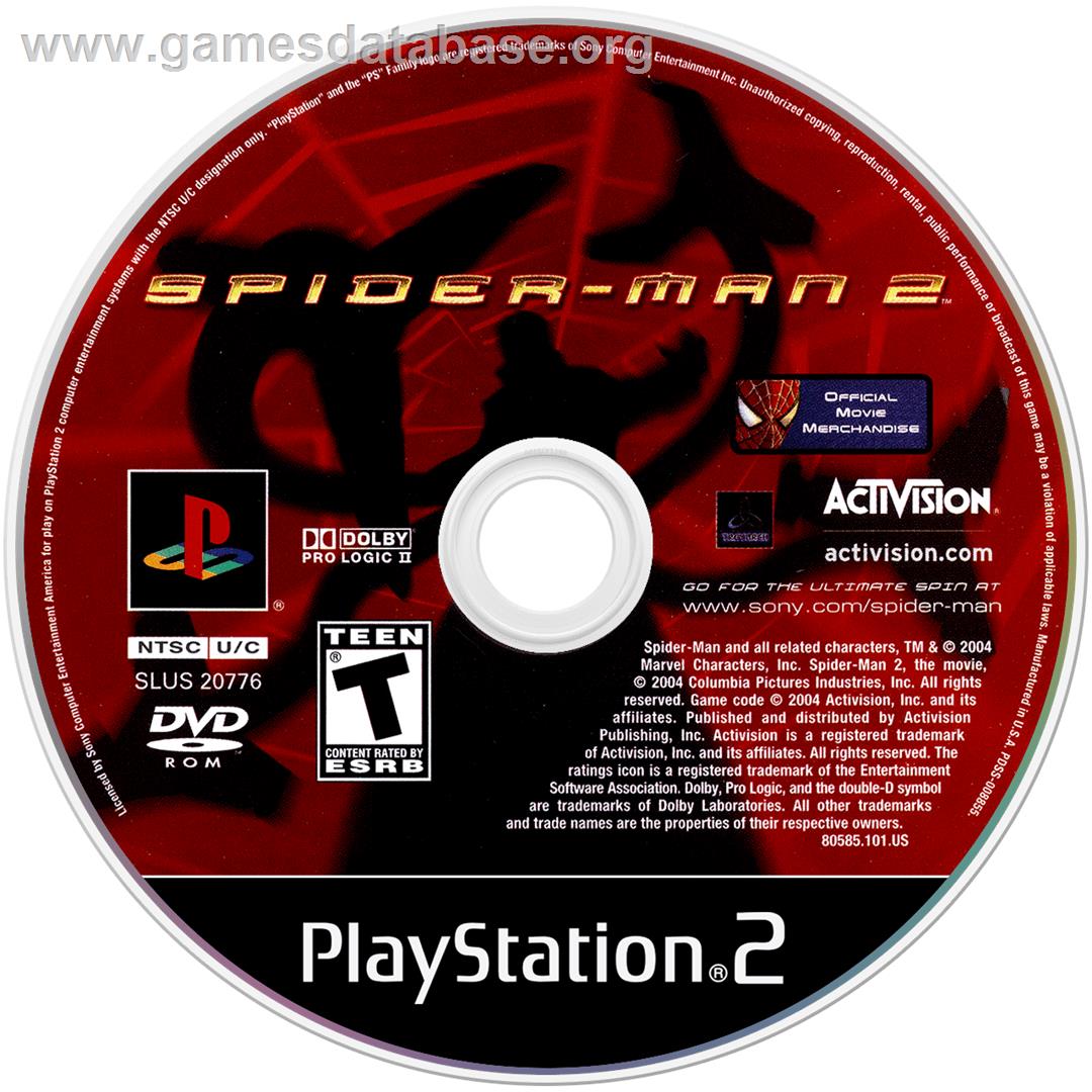 Spider-man 2 - Sony Playstation 2 - Artwork - Cartridge