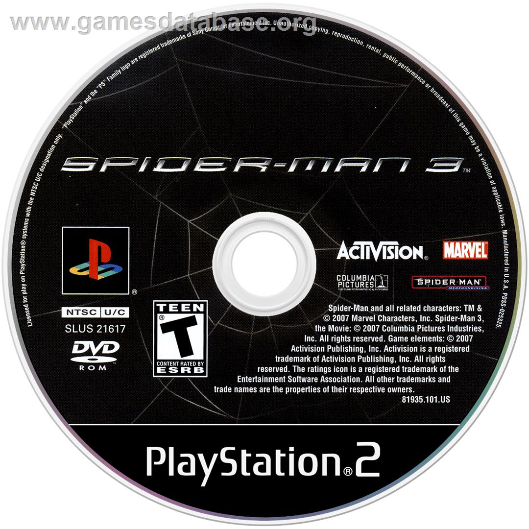 Spider-man 3 - Sony Playstation 2 - Artwork - Cartridge