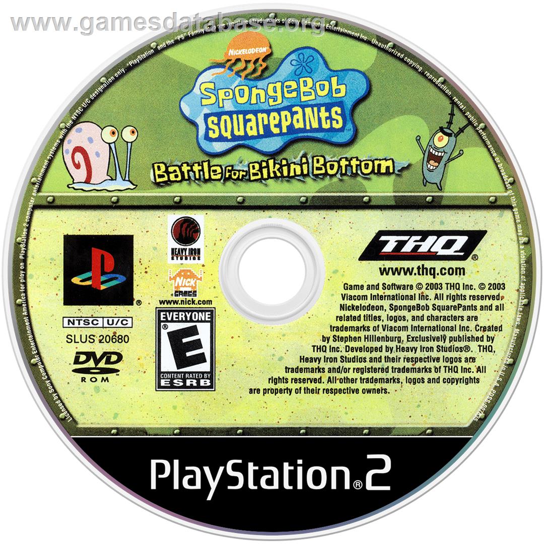 Spongebob Squarepants - Battle For Bikini Bottom - Sony Playstation 2 - Artwork - Cartridge