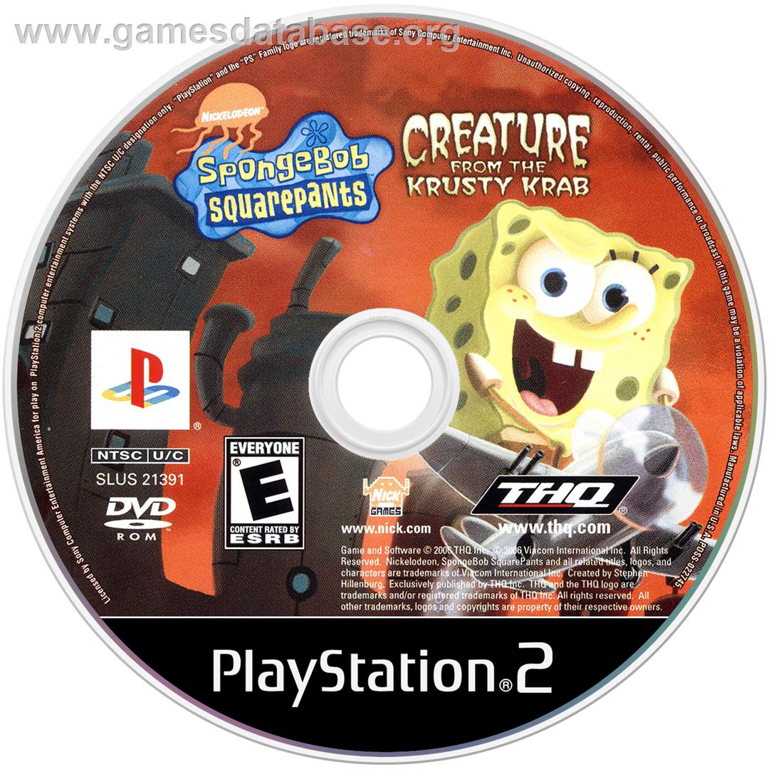 Spongebob Squarepants - Creature From The Krusty Krab - Sony Playstation 2 - Artwork - Cartridge