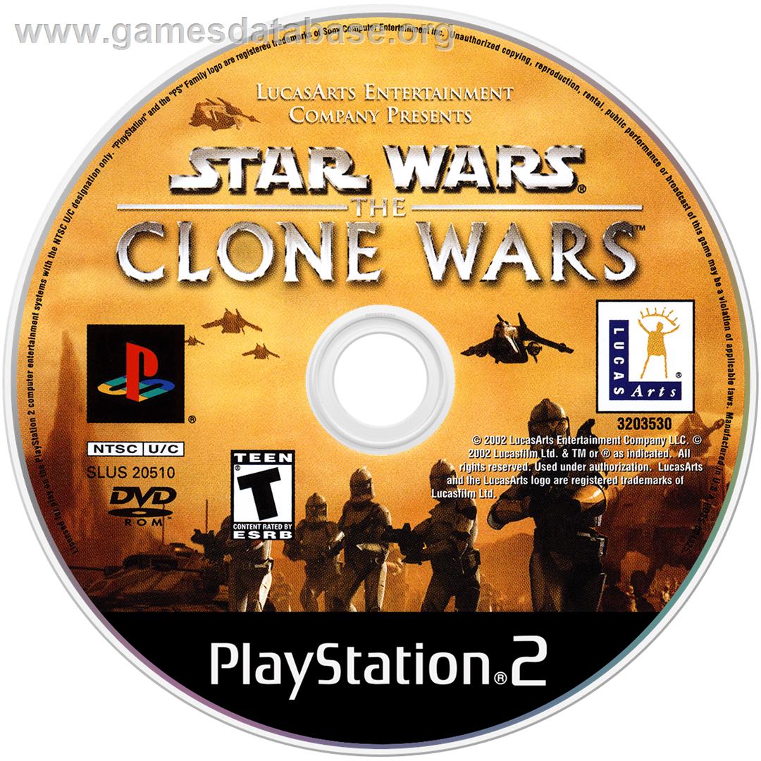 Star Wars - The Clone Wars - Sony Playstation 2 - Artwork - Cartridge
