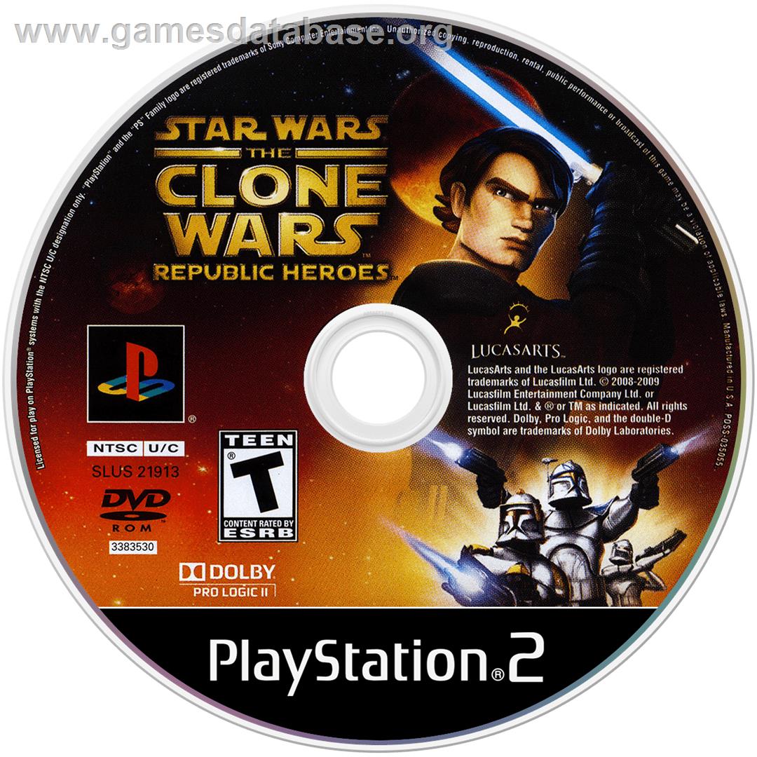 Star Wars The Clone Wars - Les Héros De La République - Sony Playstation 2 - Artwork - Cartridge