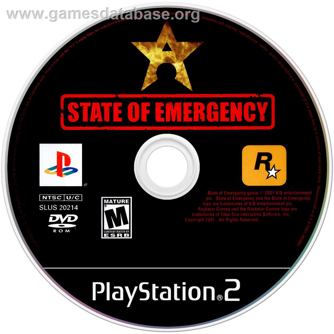 State Of Emergency - Sony Playstation 2 - Artwork - Cartridge