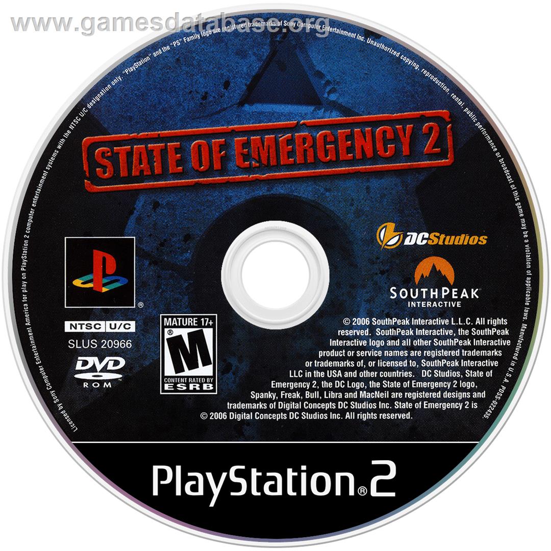 State Of Emergency 2 - Sony Playstation 2 - Artwork - Cartridge