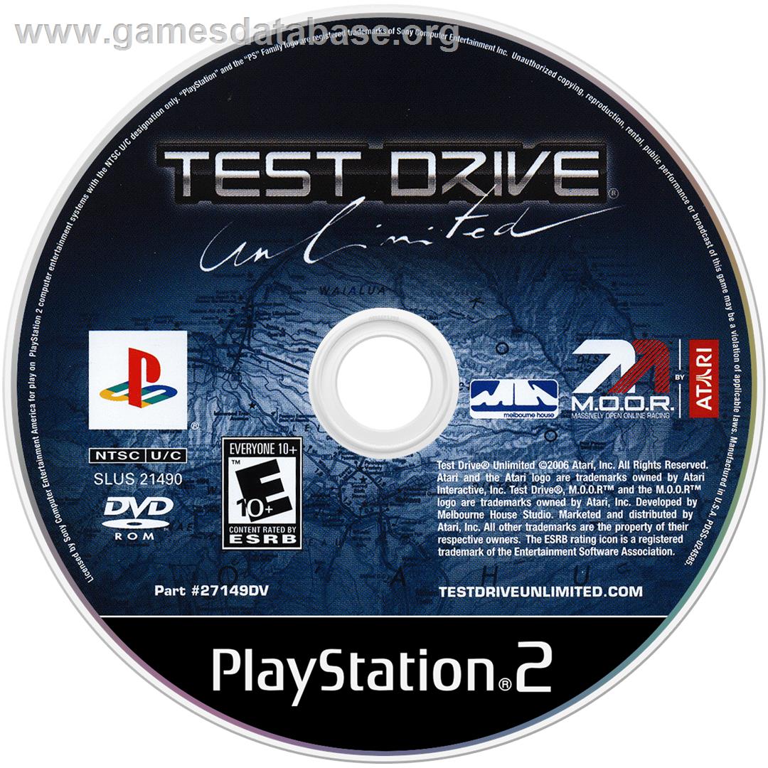 Test Drive Unlimited - Sony Playstation 2 - Artwork - Cartridge