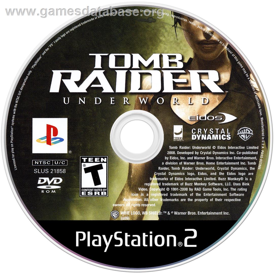 Tomb Raider Underworld - Sony Playstation 2 - Artwork - Cartridge