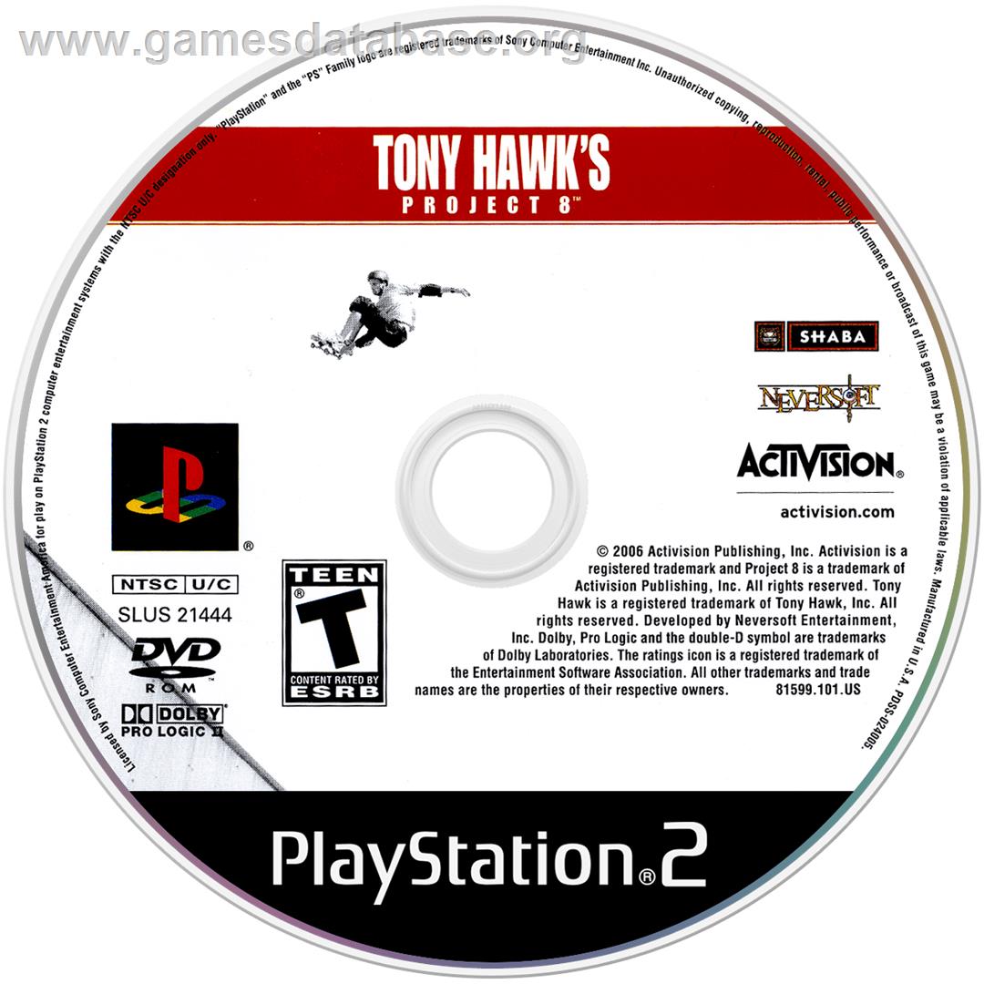 Tony Hawk's Project 8 - Sony Playstation 2 - Artwork - Cartridge