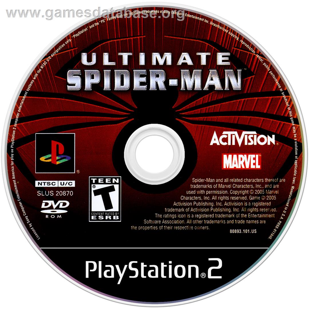 Ultimate Spider-man - Sony Playstation 2 - Artwork - Cartridge