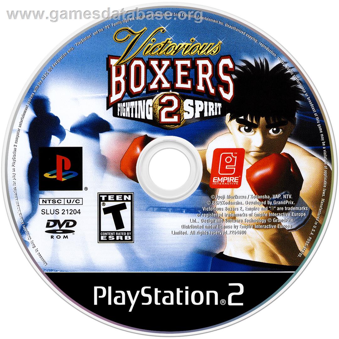 Victorious Boxers 2 - Fighting Spirit - Sony Playstation 2 - Artwork - Cartridge