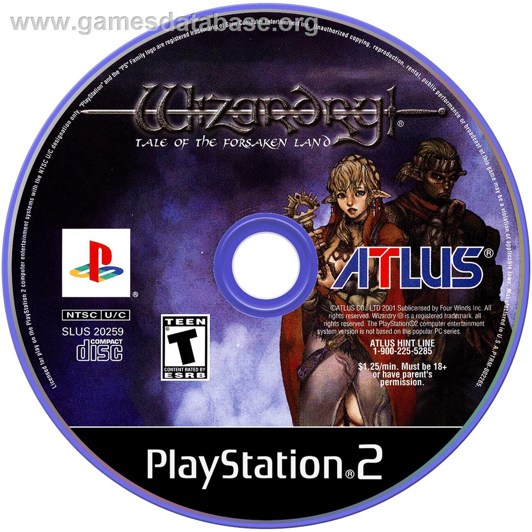 Wizardry - Tale Of The Forsaken Land - Sony Playstation 2 - Artwork - Cartridge