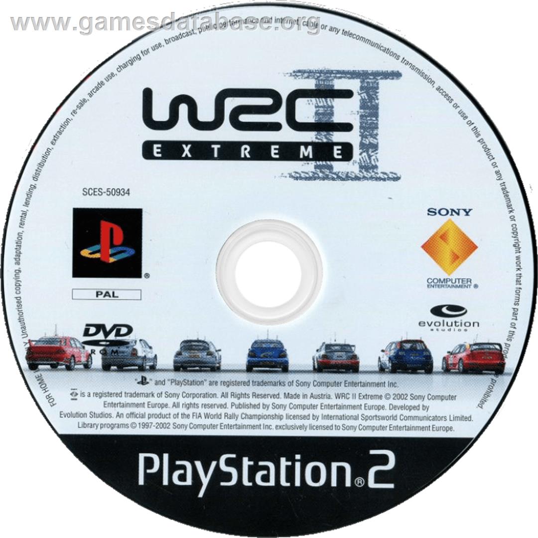 World Rally Championship 2 Extreme - Sony Playstation 2 - Artwork - Cartridge