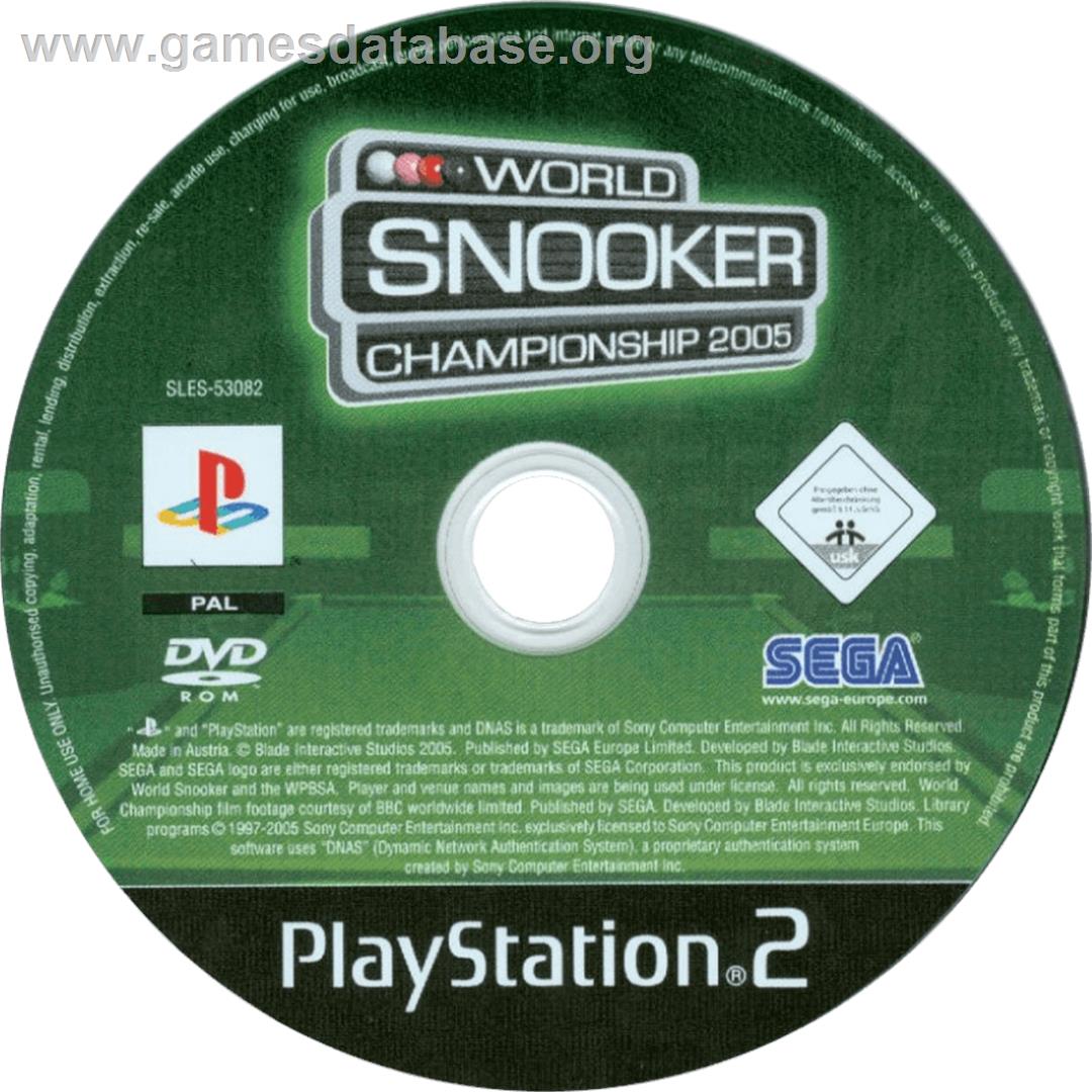 World Snooker Championship 2005 - Sony Playstation 2 - Artwork - Cartridge