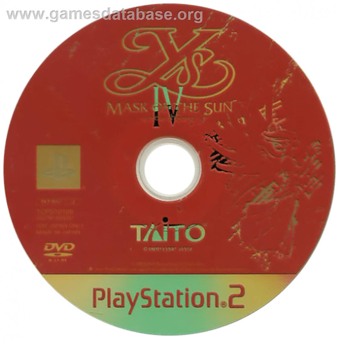 Ys 4 - Mask Of The Sun - Sony Playstation 2 - Artwork - Cartridge
