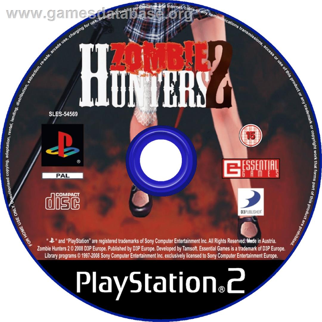 Zombie Hunters 2 - Sony Playstation 2 - Artwork - Cartridge