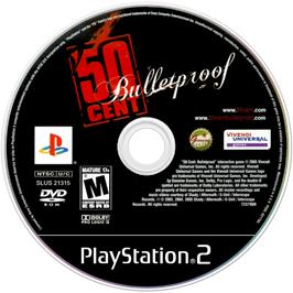 Artwork on the Disc for 50 Cent: Bulletproof on the Sony Playstation 2.