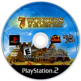 Artwork on the Disc for 7 Wonders of the Ancient World on the Sony Playstation 2.