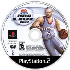 Artwork on the Disc for AFL Live 2003 on the Sony Playstation 2.