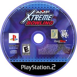 Artwork on the Disc for AMF Xtreme Bowling on the Sony Playstation 2.
