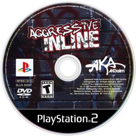 Artwork on the Disc for Aggressive Inline on the Sony Playstation 2.