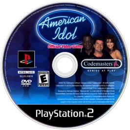 Artwork on the Disc for American Idol on the Sony Playstation 2.