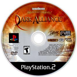 Artwork on the Disc for Baldur's Gate: Dark Alliance on the Sony Playstation 2.