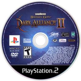 Artwork on the Disc for Baldur's Gate: Dark Alliance 2 on the Sony Playstation 2.