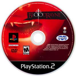 Artwork on the Disc for BloodRayne on the Sony Playstation 2.