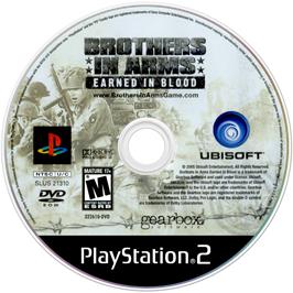 Artwork on the Disc for Brothers in Arms: Earned in Blood on the Sony Playstation 2.