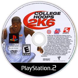 Artwork on the Disc for College Hoops 2K6 on the Sony Playstation 2.