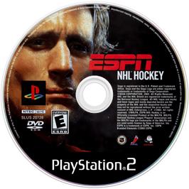 Artwork on the Disc for ESPN NHL Hockey on the Sony Playstation 2.