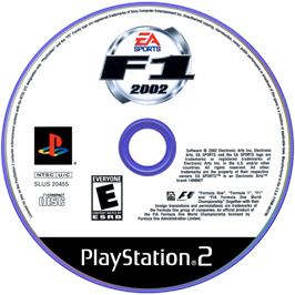 Artwork on the Disc for F1 2002 on the Sony Playstation 2.