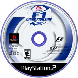 Artwork on the Disc for F1 Championship Season 2000 on the Sony Playstation 2.