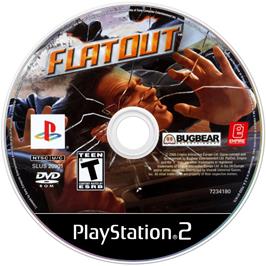 Artwork on the Disc for FlatOut on the Sony Playstation 2.