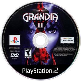 Artwork on the Disc for Grandia 2 on the Sony Playstation 2.