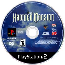 Artwork on the Disc for Haunted Mansion on the Sony Playstation 2.
