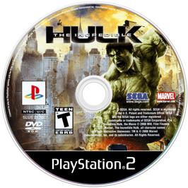 Artwork on the Disc for Incredible Hulk on the Sony Playstation 2.